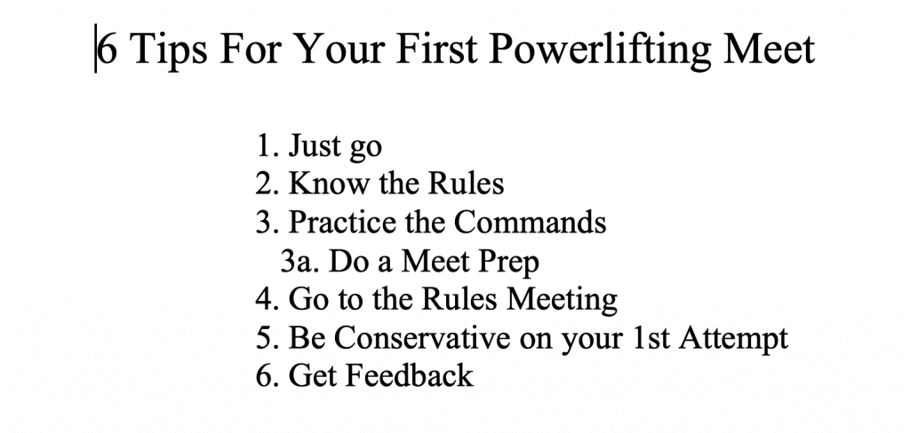 Six Tips for your First Powerlifting Meet